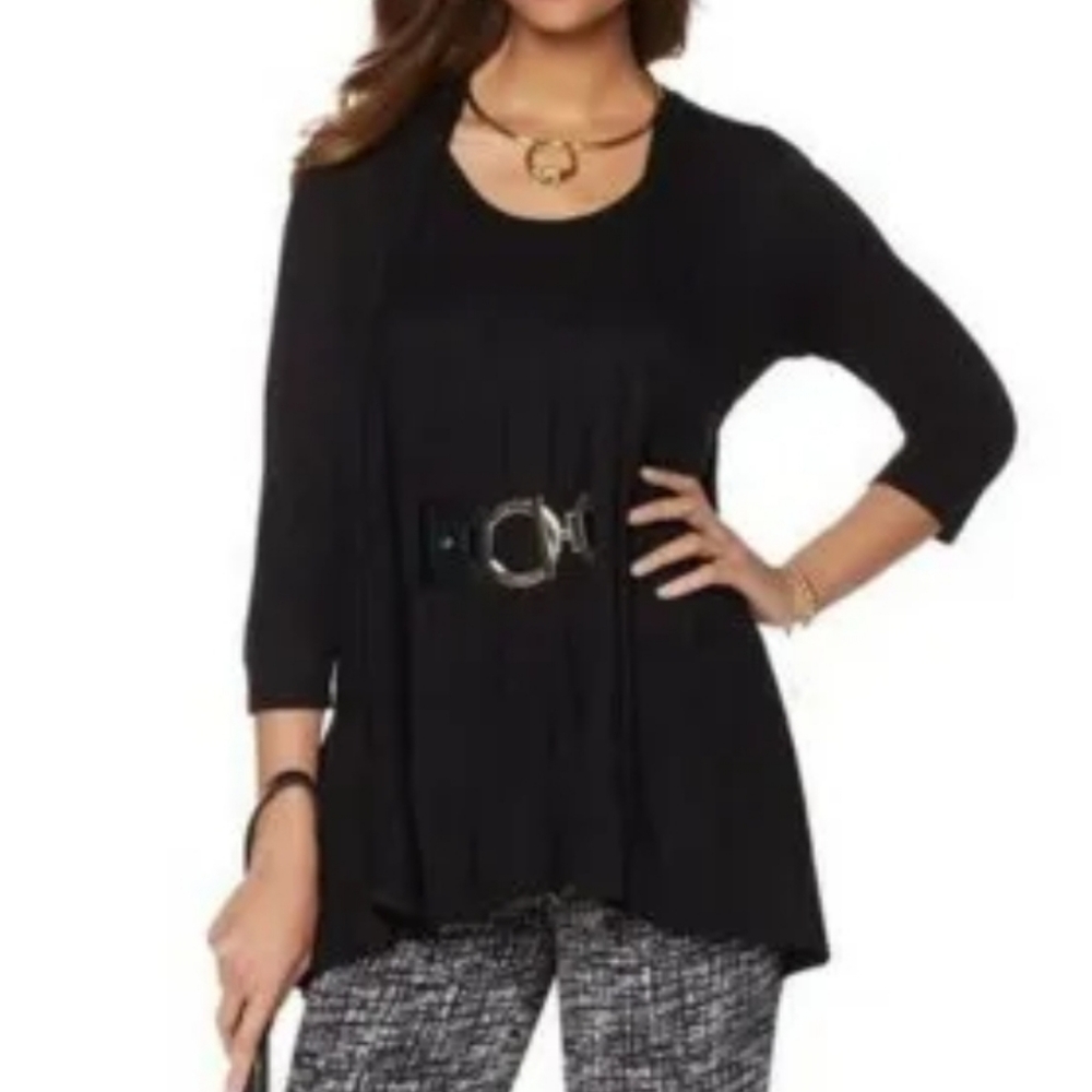 nwt Anthony Originals the multiplier all together 2pcs long sleeve tunic+vest